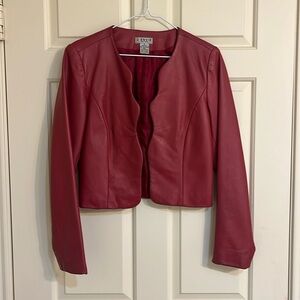 J’ENVIE New York Red 100% Leather Jacket